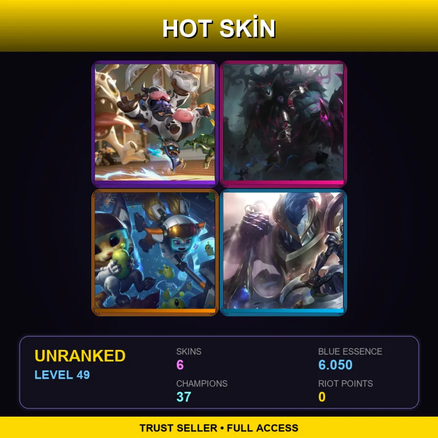 LAS | Lv49 | Unranked | 6 Skin | 37 Champ