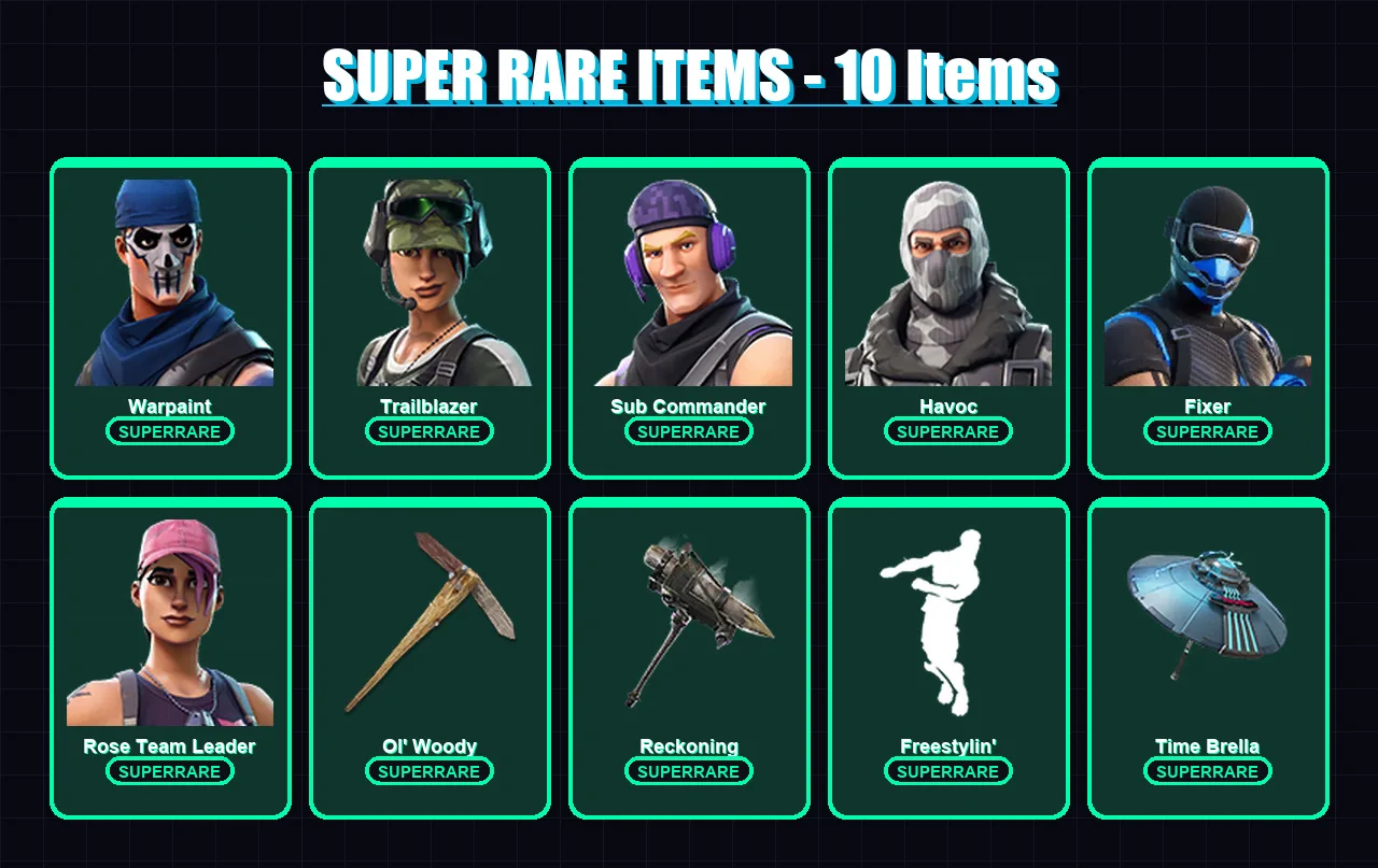 [PS4/PS5/XBOX/PC] | Warpaint | Trailblazer | Sub Commander | Havoc | Fixer | 83 skin | 76 pickaxe | 84 emote | 89 glider | Lv1163