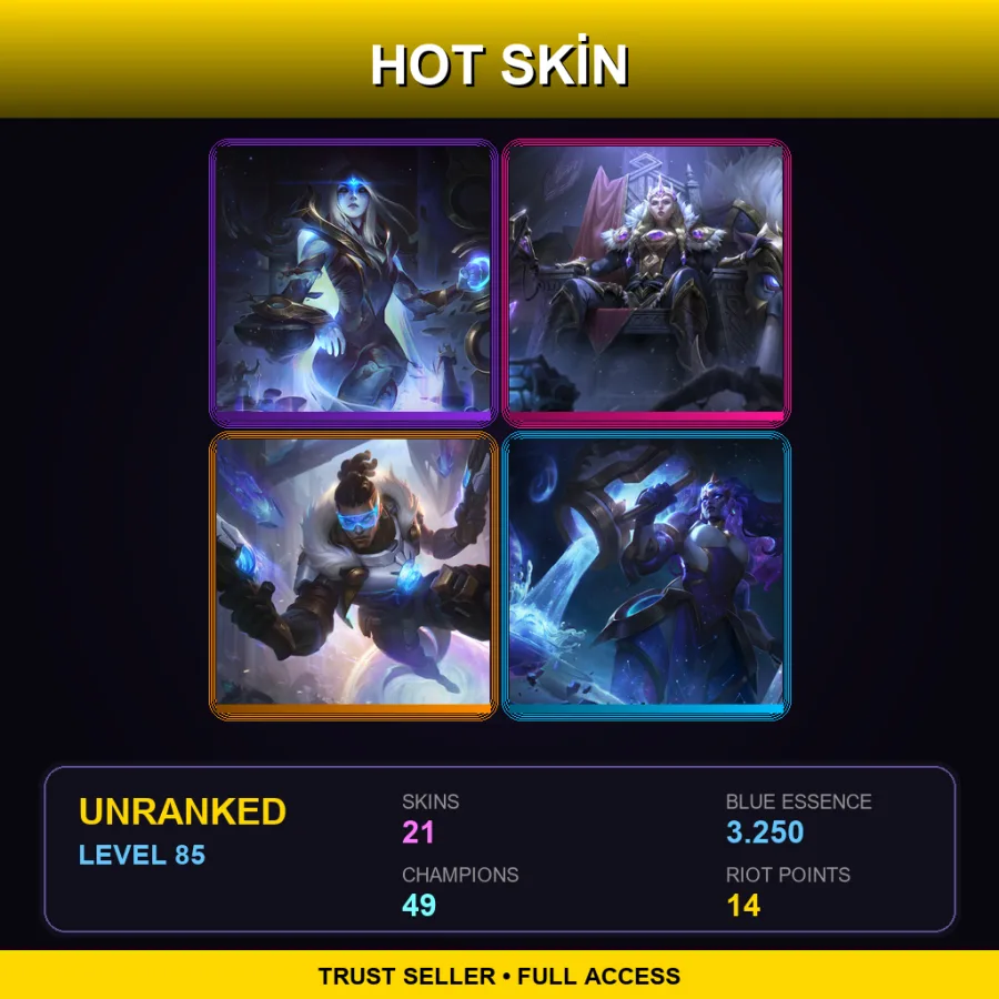 VN | Lv85 | Unranked | 21 Skin | 49 Champ