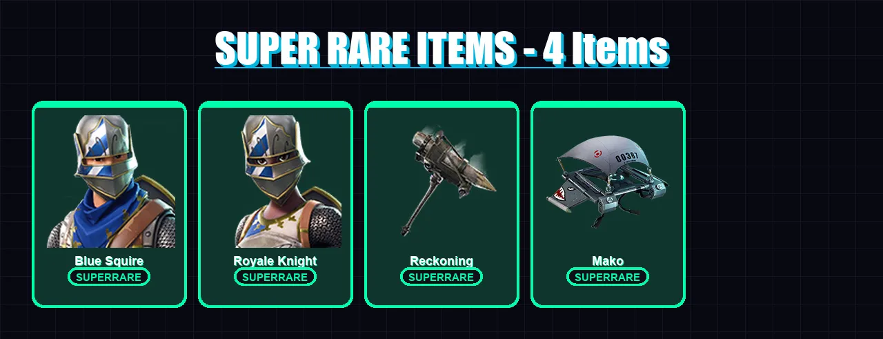 [PC/XBOX/PSN] | Blue Squire | Royale Knight | Calamity | Drift | The Ace | 11 skin | 8 pickaxe | 14 emote | 12 glider | Lv238 — Fortnite account
