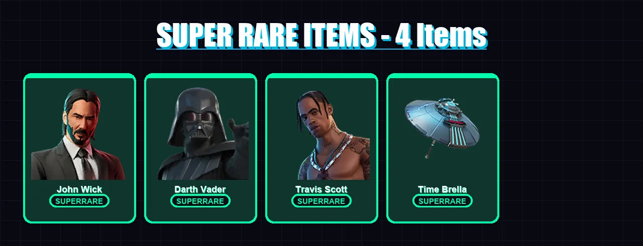 [PC/PSN] | John Wick | Darth Vader | Travis Scott | Snap | Paradigm (Reality-659) | 191 skin | 257 pickaxe | 187 emote | 193 glider | Lv2425