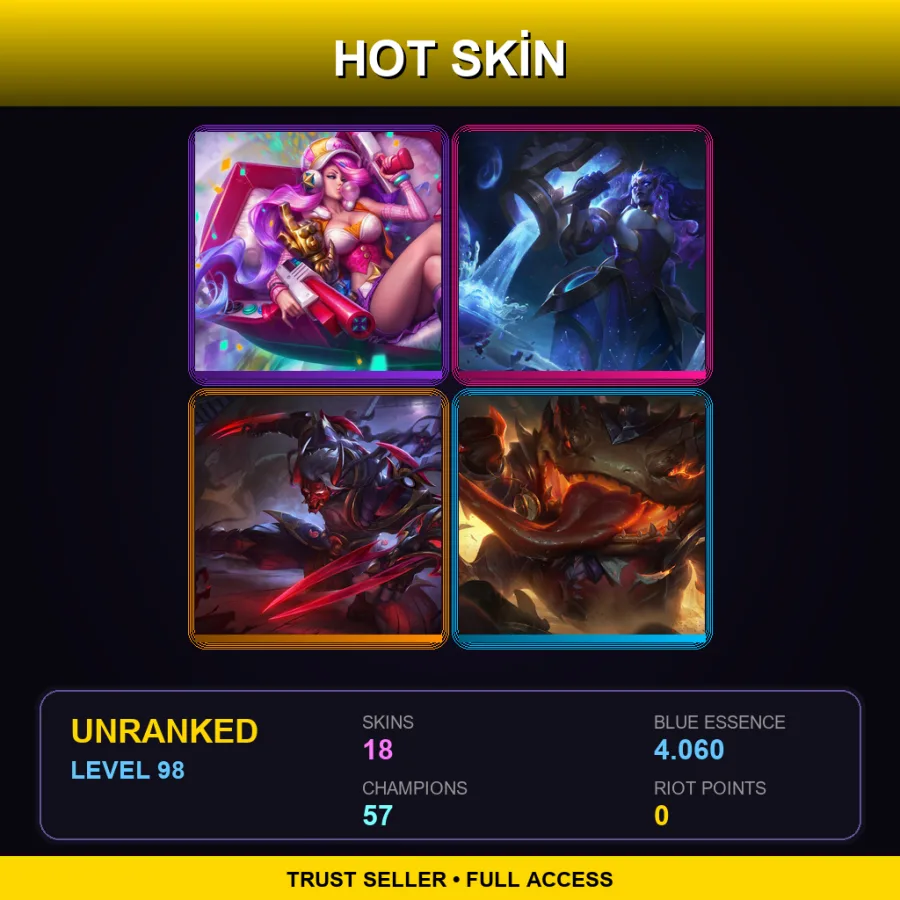 LAN | Lv98 | Unranked | 18 Skin | 57 Champ — Wildfire Zyra