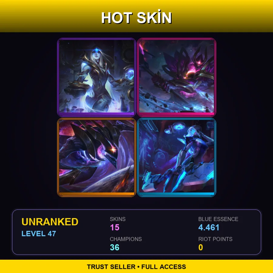 LAN | Lv47 | Unranked | 15 Skin | 36 Champ