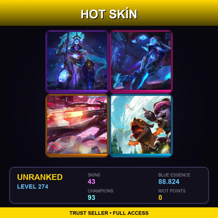EUNE | Lv274 | Unranked | 43 Skin | 93 Champ — Dragon Sorceress Zyra