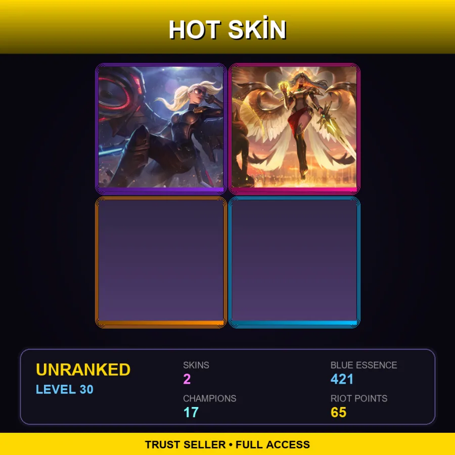 EUW | Lv30 | Unranked | 2 Skin | 17 Champ