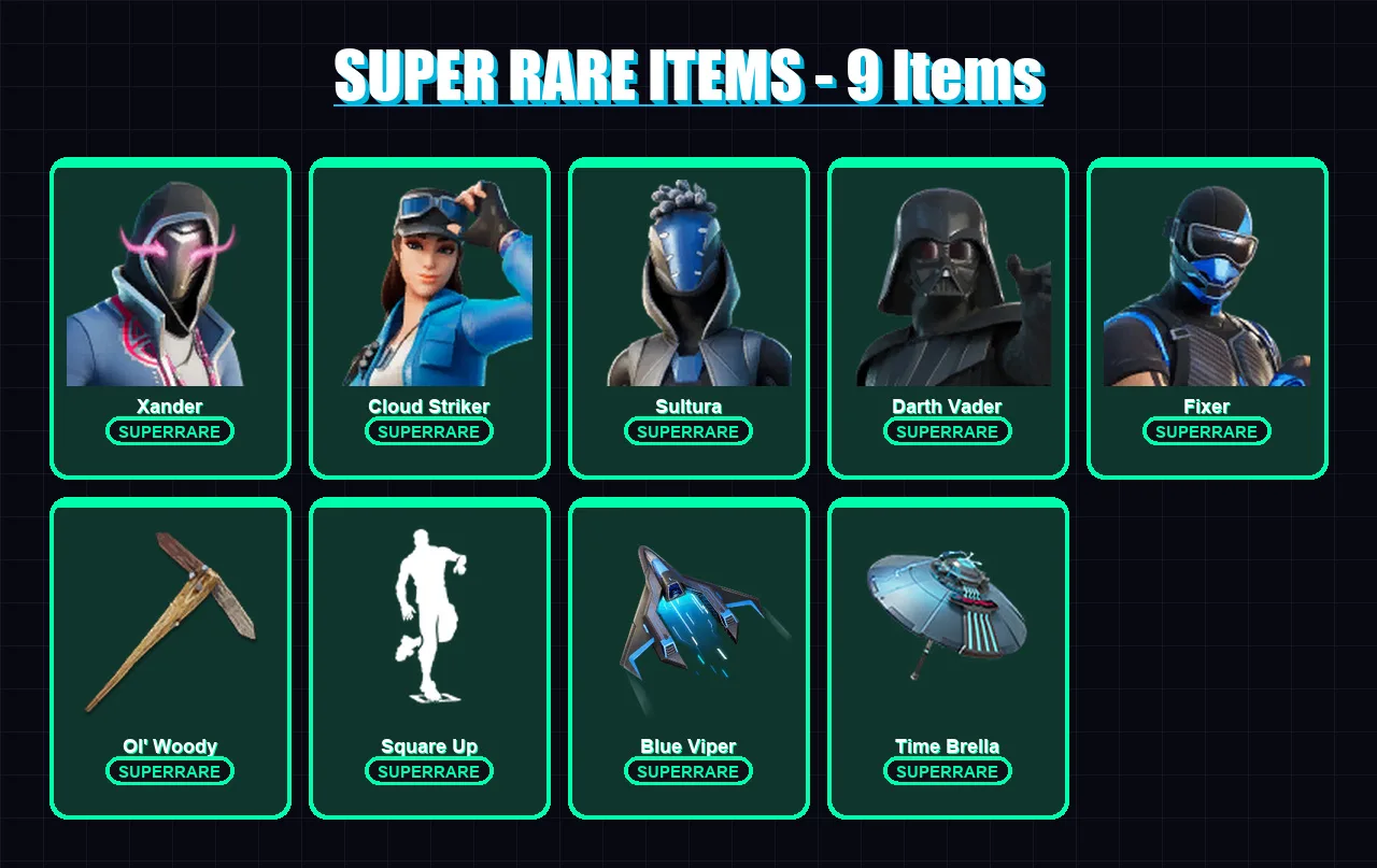 [PS4/PS5/PC] | Xander | Cloud Striker | Sultura | Darth Vader | Fixer | 246 skin | 331 pickaxe | 308 emote | 253 glider | Lv3284