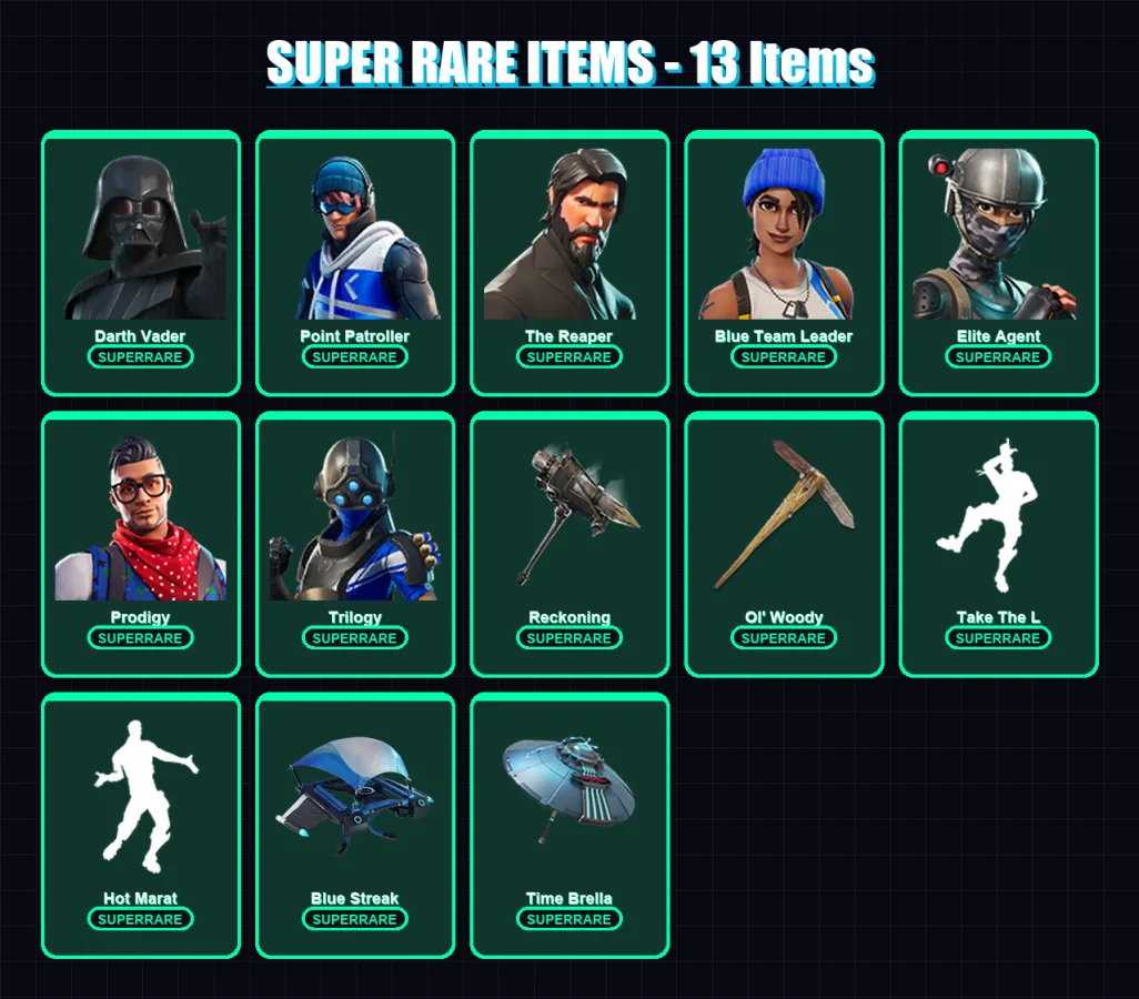 [PS4/PS5/XBOX/PC] | Darth Vader | Point Patroller | The Reaper | 229 skin | Lv2977