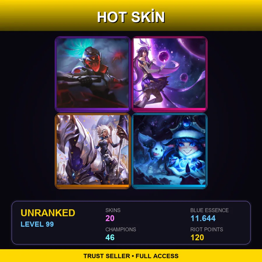 LAS | Lv99 | Unranked | 20 Skin | 46 Champ