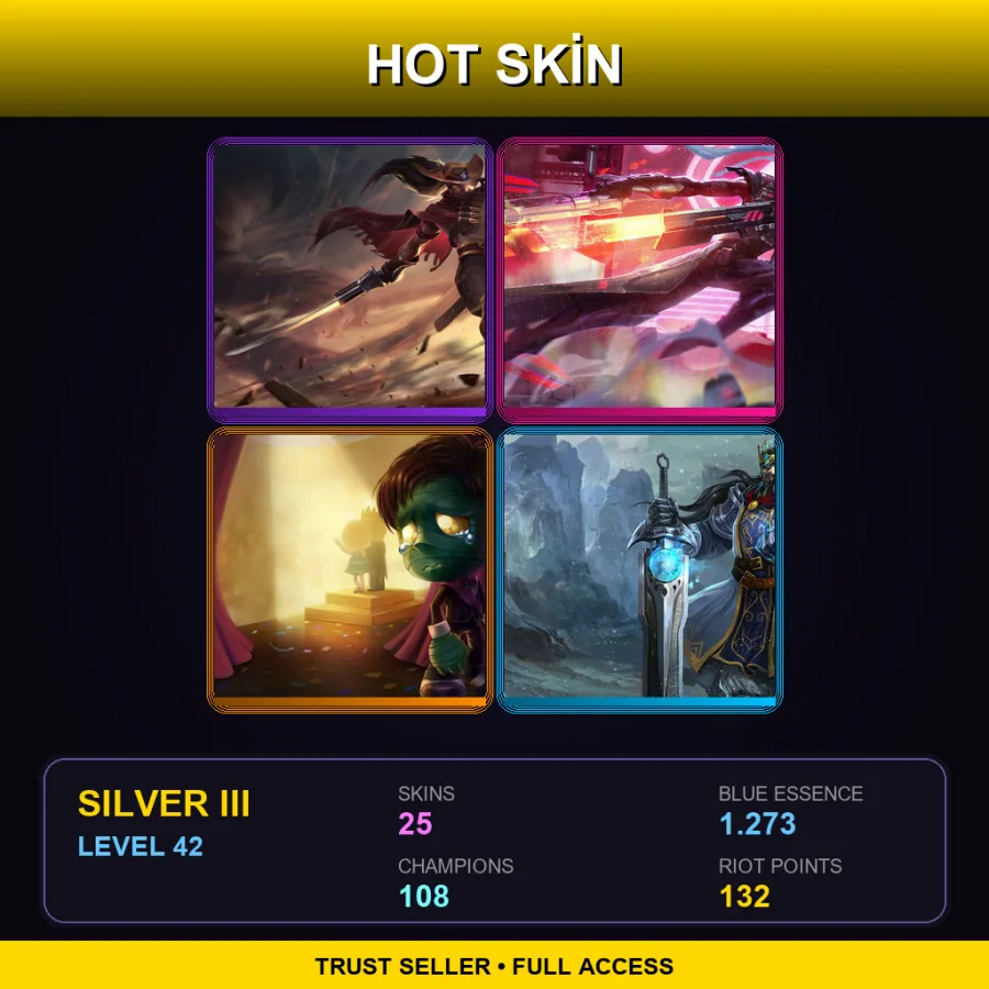 SG | Lv42 | Silver III | 25 Skin | 108 Champ