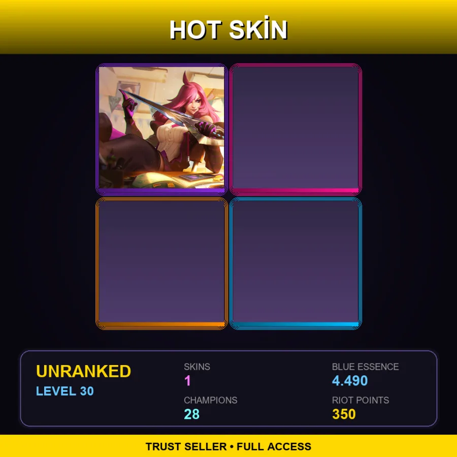 EUW | Lv30 | Unranked | 1 Skin | 28 Champ