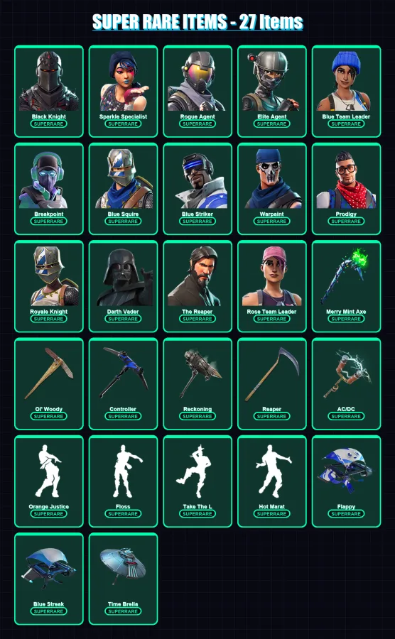 [PC/XBOX/PSN] | Black Knight | Sparkle Specialist | Rogue Agent | 148 skin | Lv1753