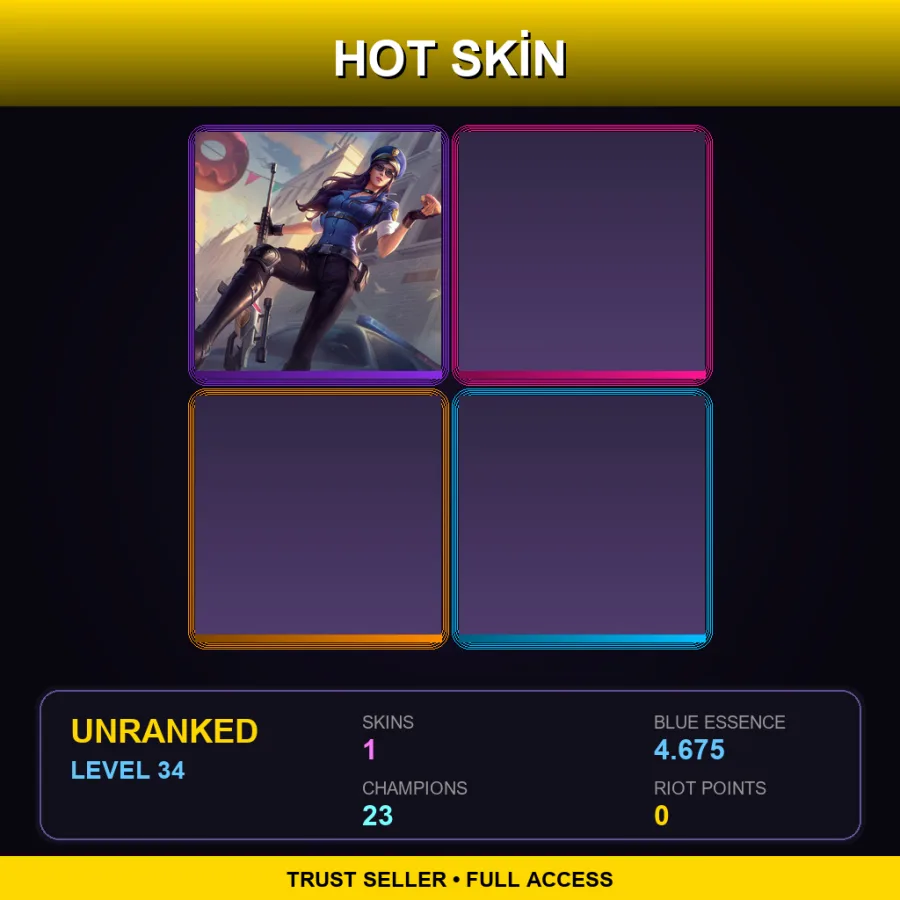 BR | Lv34 | Unranked | 1 Skin | 23 Champ