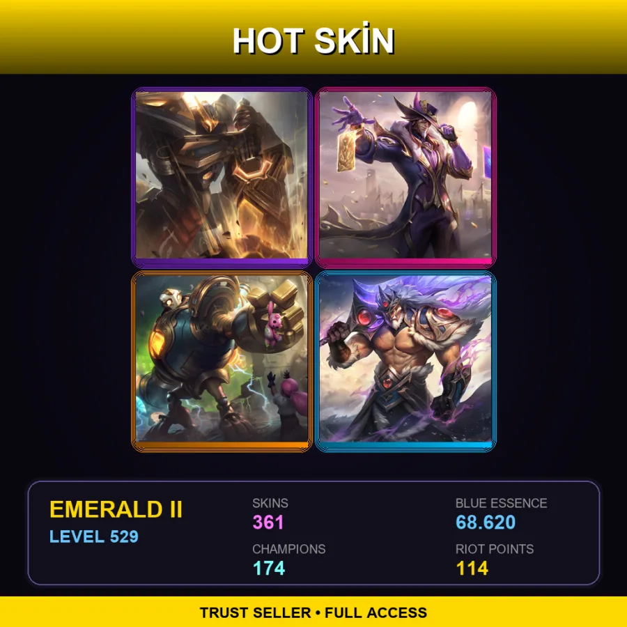 TW | Lv529 | Emerald II | 361 Skin | 174 Champ