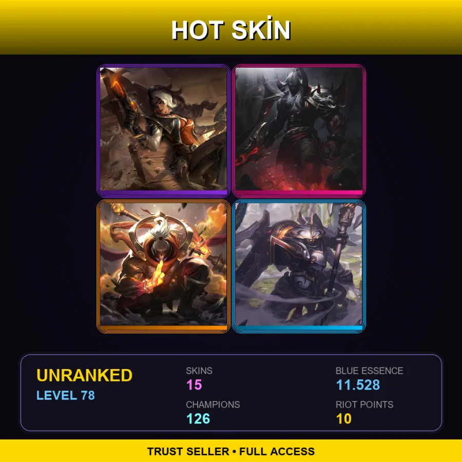 BR | Lv78 | Unranked | 15 Skin | 126 Champ