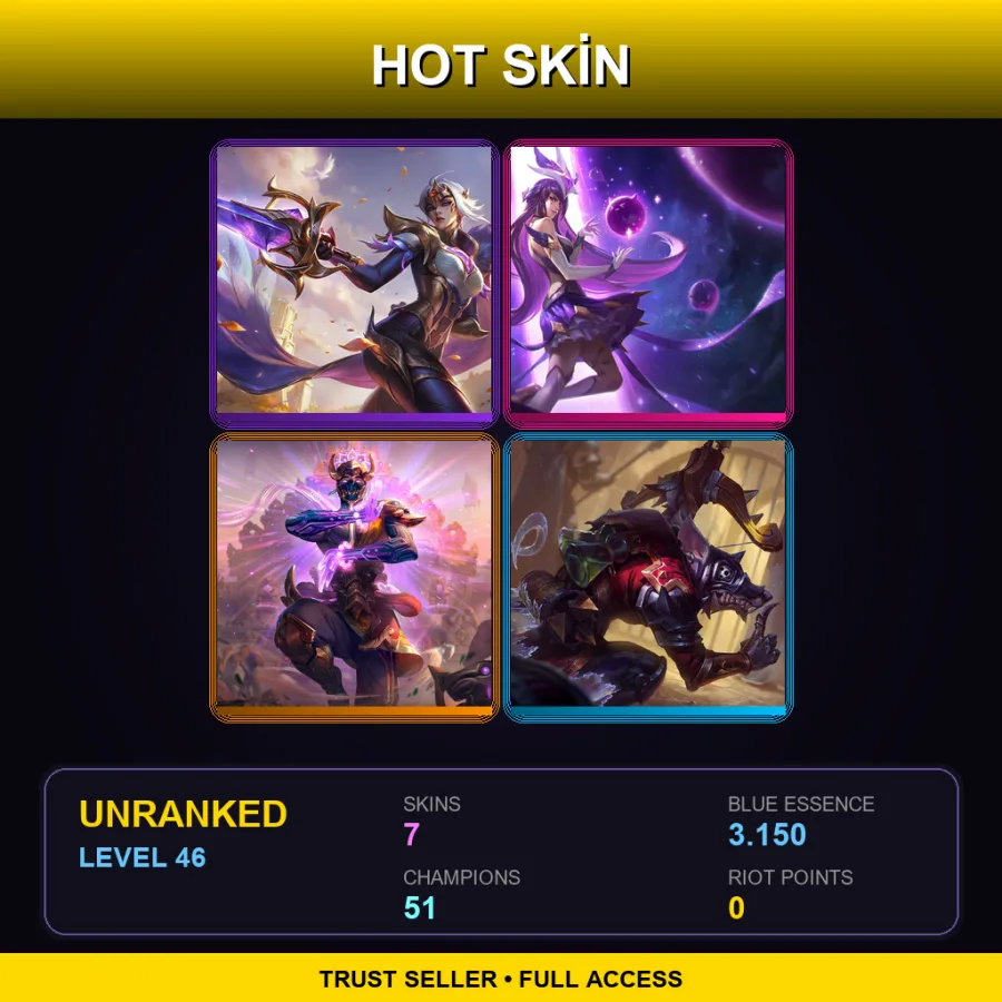JP | Lv46 | Unranked | 7 Skin | 51 Champ