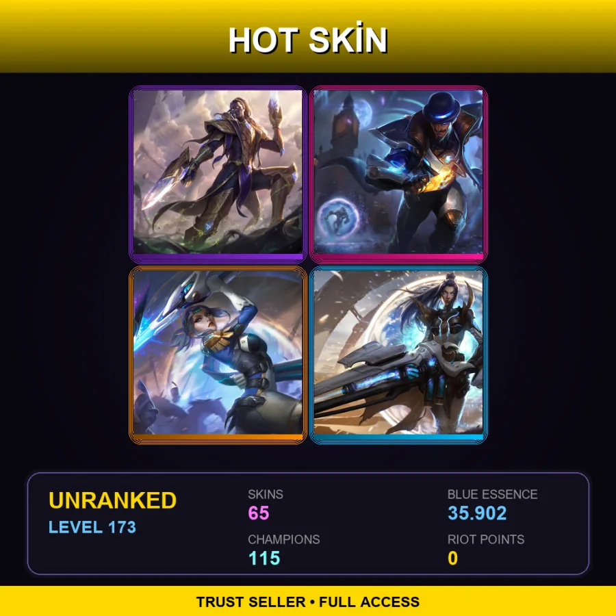VN | Lv173 | Unranked | 65 Skin | 115 Champ