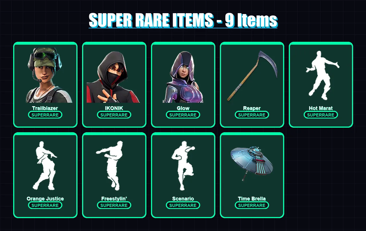 [PC/XBOX/PSN] | Trailblazer | IKONIK | Glow | The Visitor | Lynx | 72 skin | 55 pickaxe | 59 emote | 46 glider | Lv663