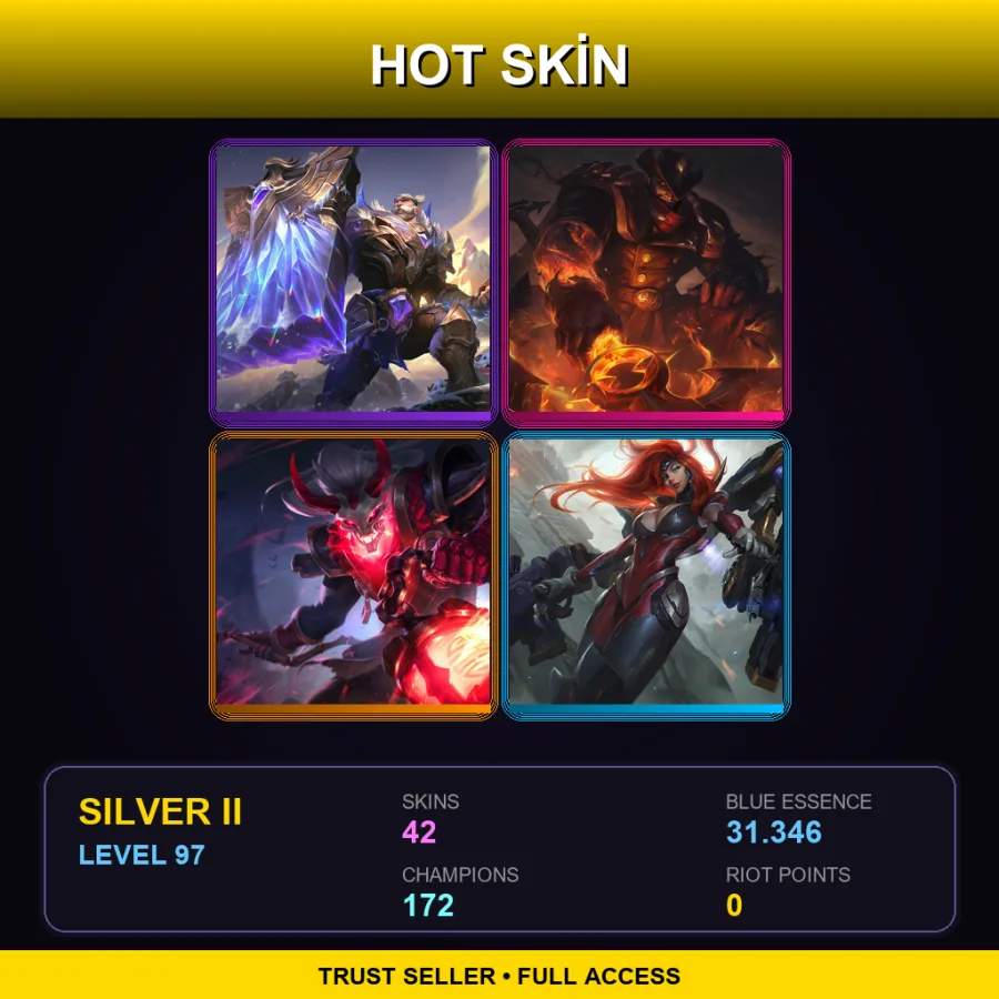 VN | Lv97 | Silver II | 42 Skin | 172 Champ