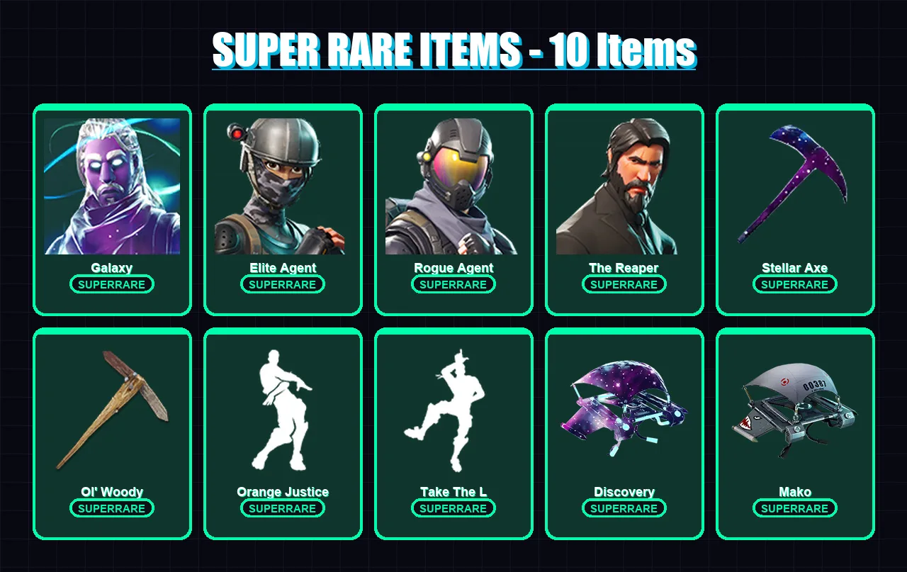 [PC/PSN] | Galaxy | Elite Agent | Rogue Agent | The Reaper | Omen | 15 skin | 10 pickaxe | 16 emote | 15 glider | Lv218 — Fortnite account