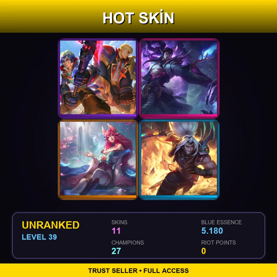 EUNE | Lv39 | Unranked | 11 Skin | 27 Champ