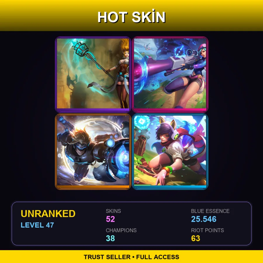 LAS | Lv47 | Unranked | 52 Skin | 38 Champ