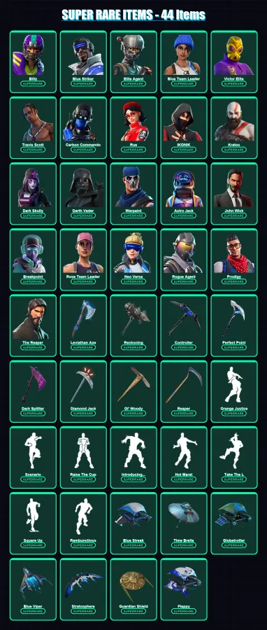 [PS4/PS5/PC] | Blitz | Blue Striker | Elite Agent | Blue Team Leader | Victor Elite | 756 skin | 630 pickaxe | 669 emote | 409 glider | Lv4932