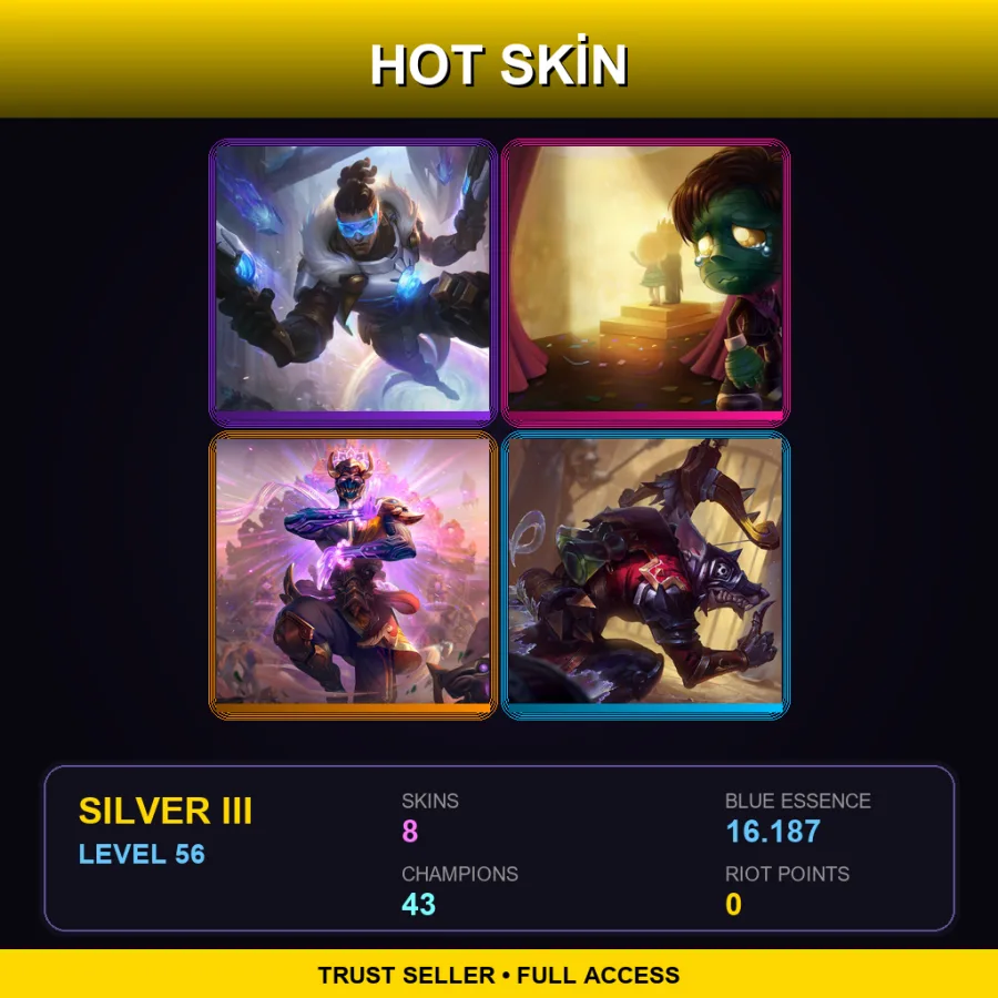LAS | Lv56 | Silver III | 8 Skin | 43 Champ