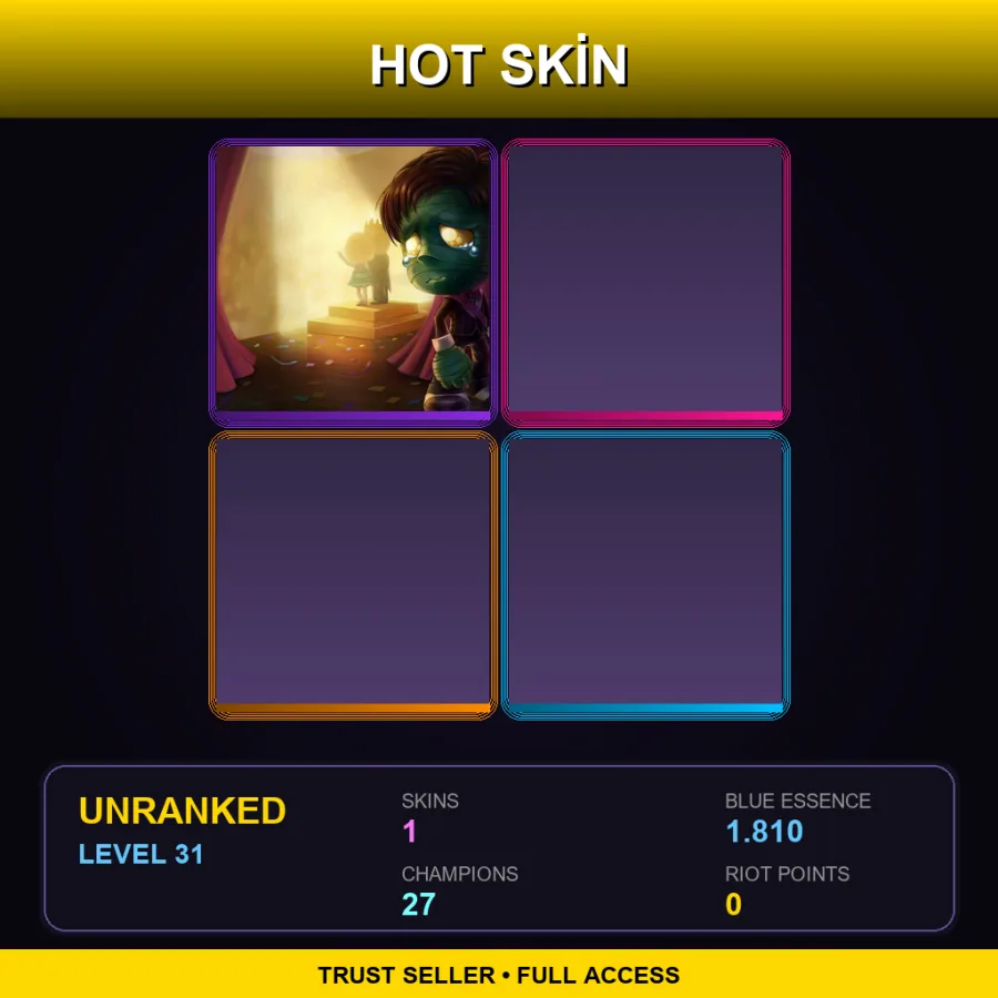 BR | Lv31 | Unranked | 1 Skin | 27 Champ