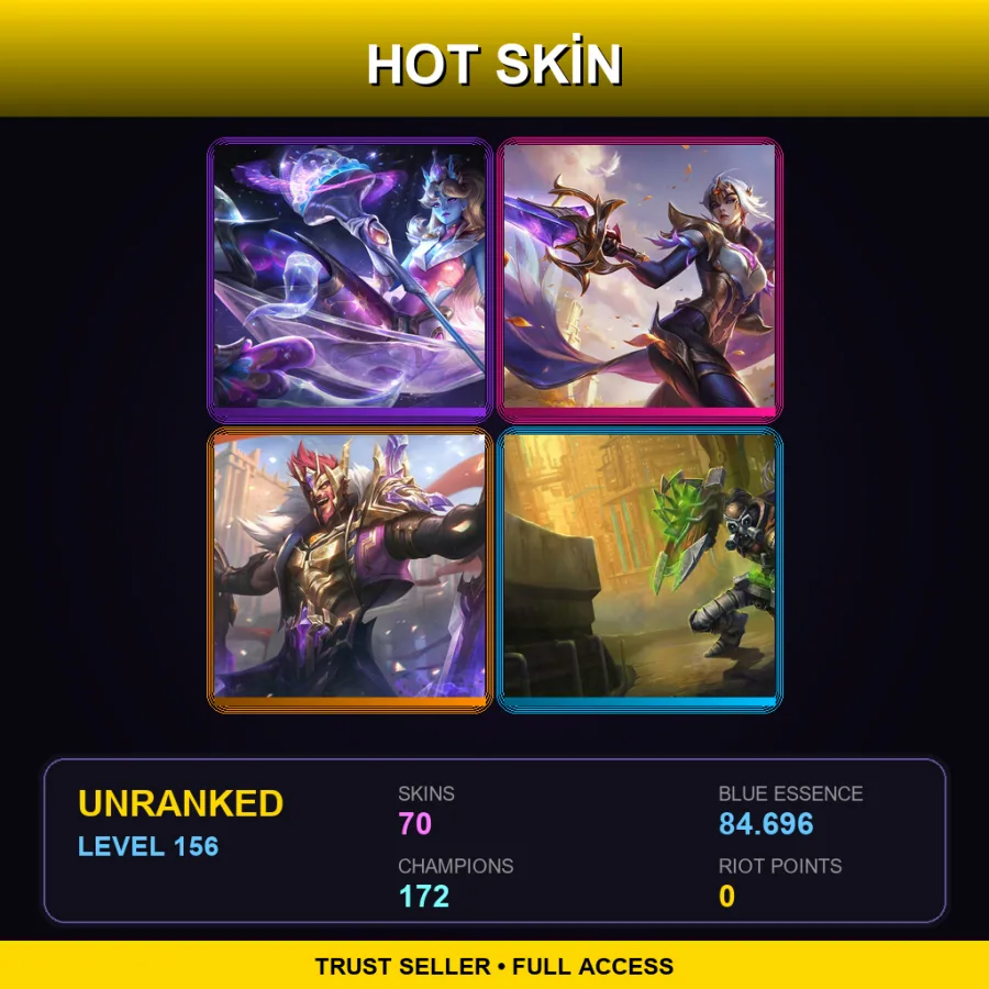 SG | Lv156 | Unranked | 70 Skin | 172 Champ — Hextech Singed