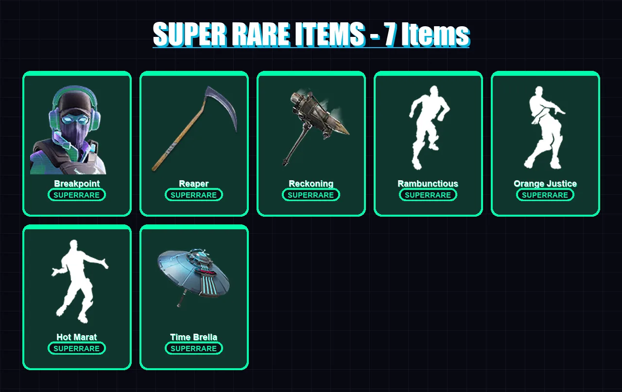 [PC/XBOX] | Breakpoint | Renzo the Destroyer | Vendetta | Zenith | A.I.M. | 96 skin | 86 pickaxe | 87 emote | 91 glider | Lv1145 — Fortnite account