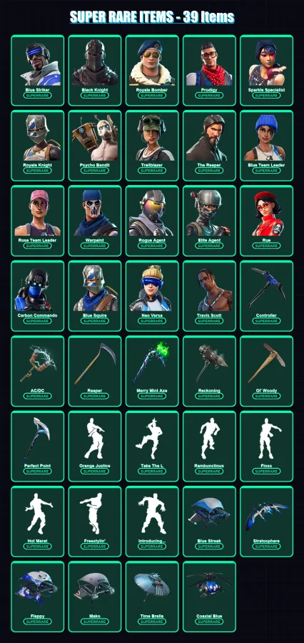 [PS4/PS5/XBOX/PC] | Blue Striker | Black Knight | Royale Bomber | 262 skin | Lv2523