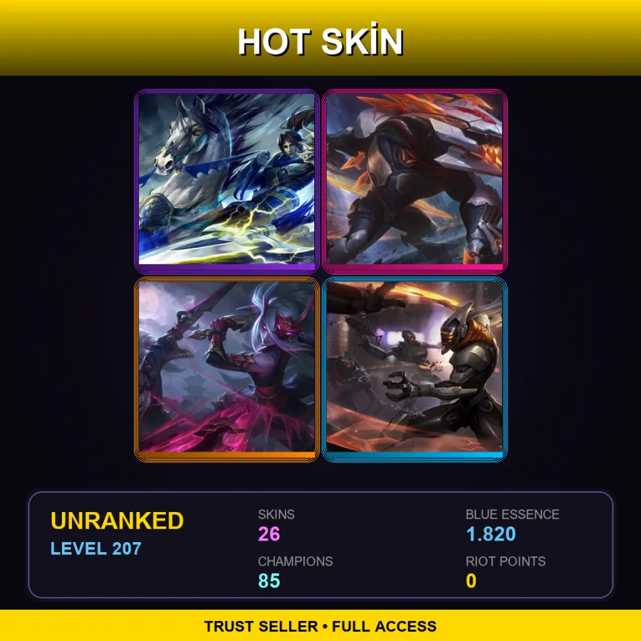 EUW | Lv207 | Unranked | 26 Skin | 85 Champ — Iblitzcrank