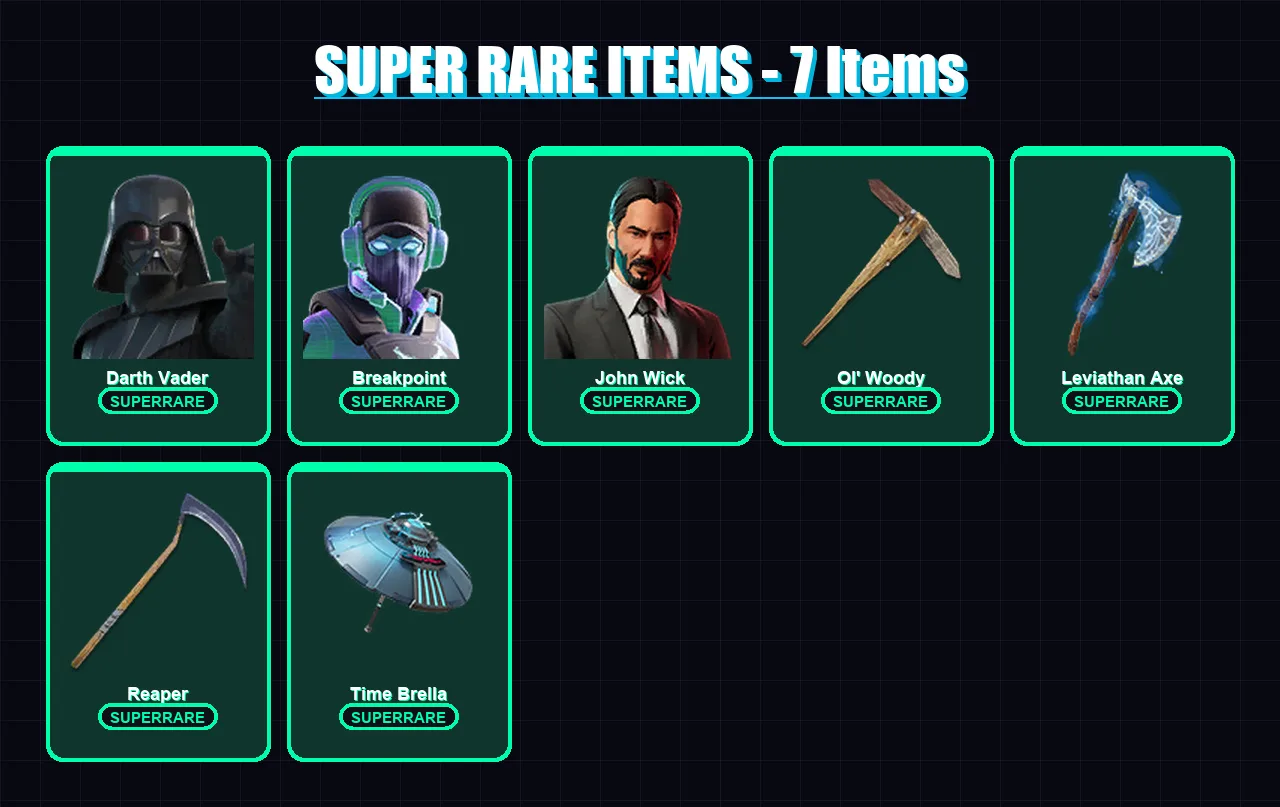 [PC/PSN] | Darth Vader | Breakpoint | John Wick | Peter Griffin | Midas | 339 skin | 348 pickaxe | 245 emote | 243 glider | Lv3649