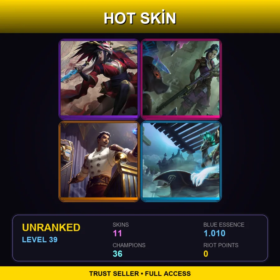 LAN | Lv39 | Unranked | 11 Skin | 36 Champ