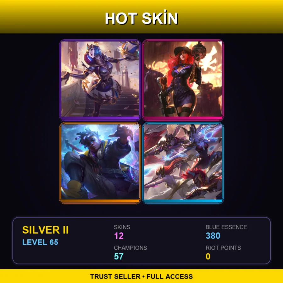 EUNE | Lv65 | Silver II | 12 Skin | 57 Champ