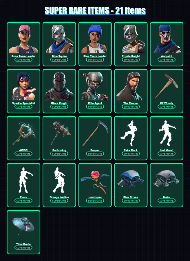 [PS4/PS5/XBOX/PC] | Rose Team Leader | Blue Squire | Blue Team Leader | 143 skin | Lv2488