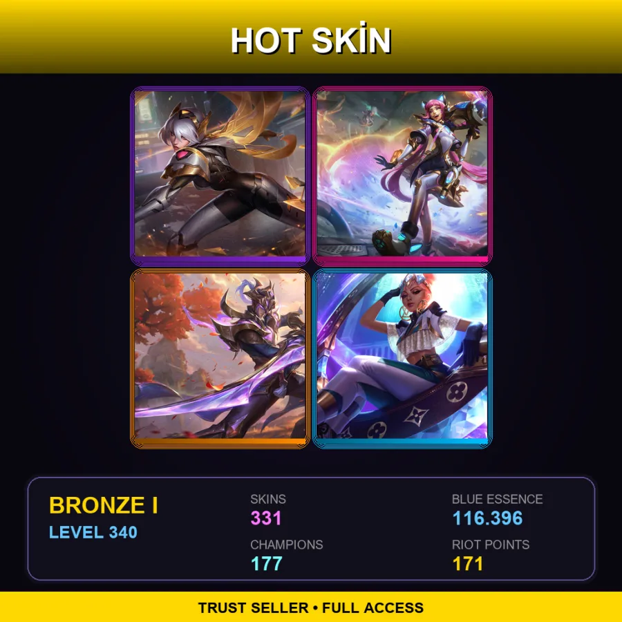 LAS | Lv340 | Bronze I | 331 Skin | 177 Champ