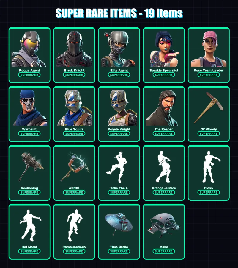 [PC/XBOX/PSN] | Rogue Agent | Black Knight | Elite Agent | 83 skin | Lv1098