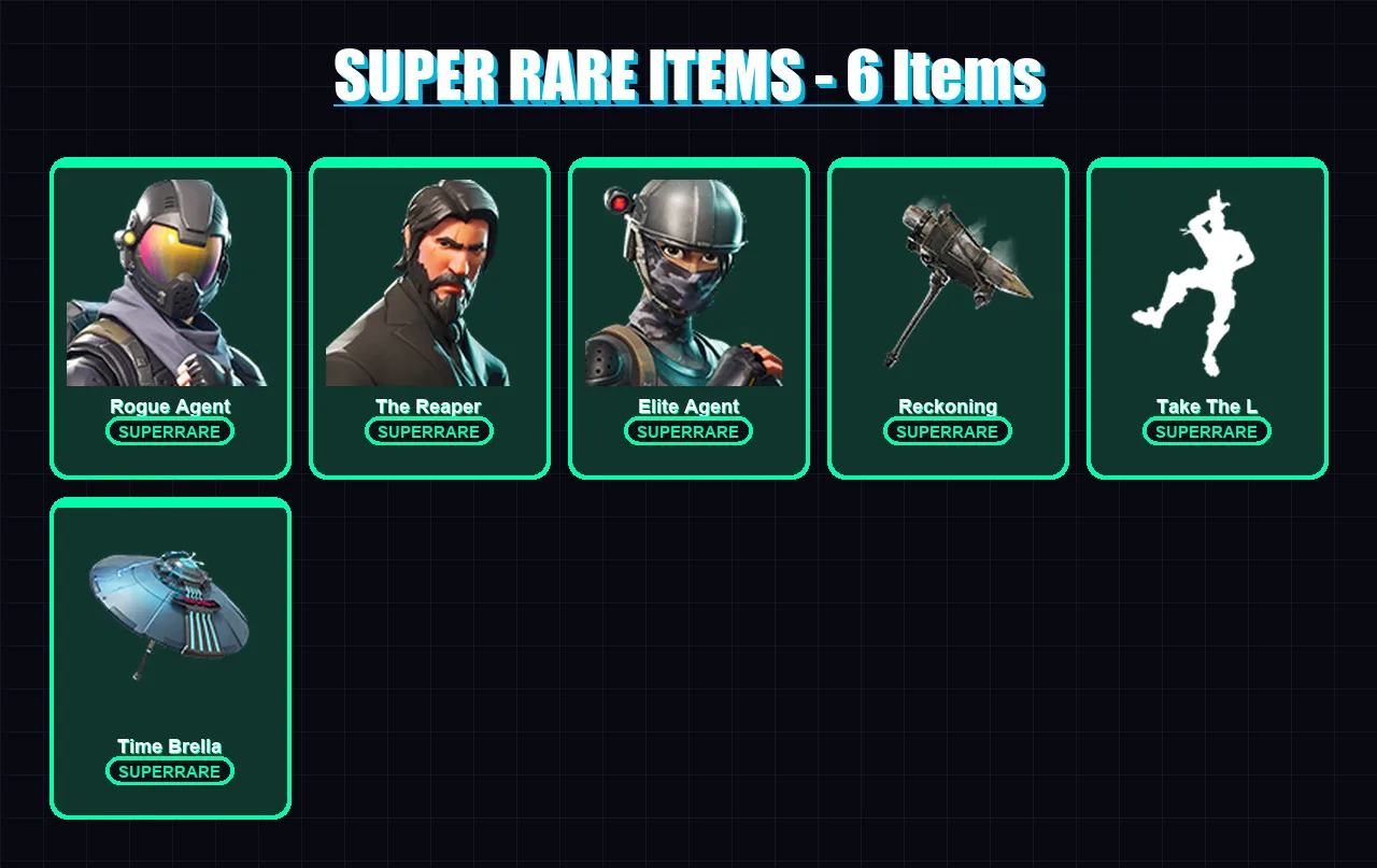 [PC/XBOX/PSN] | Rogue Agent | The Reaper | Elite Agent | Lynx | Zenith | 23 skin | 31 pickaxe | 37 emote | 43 glider | Lv796