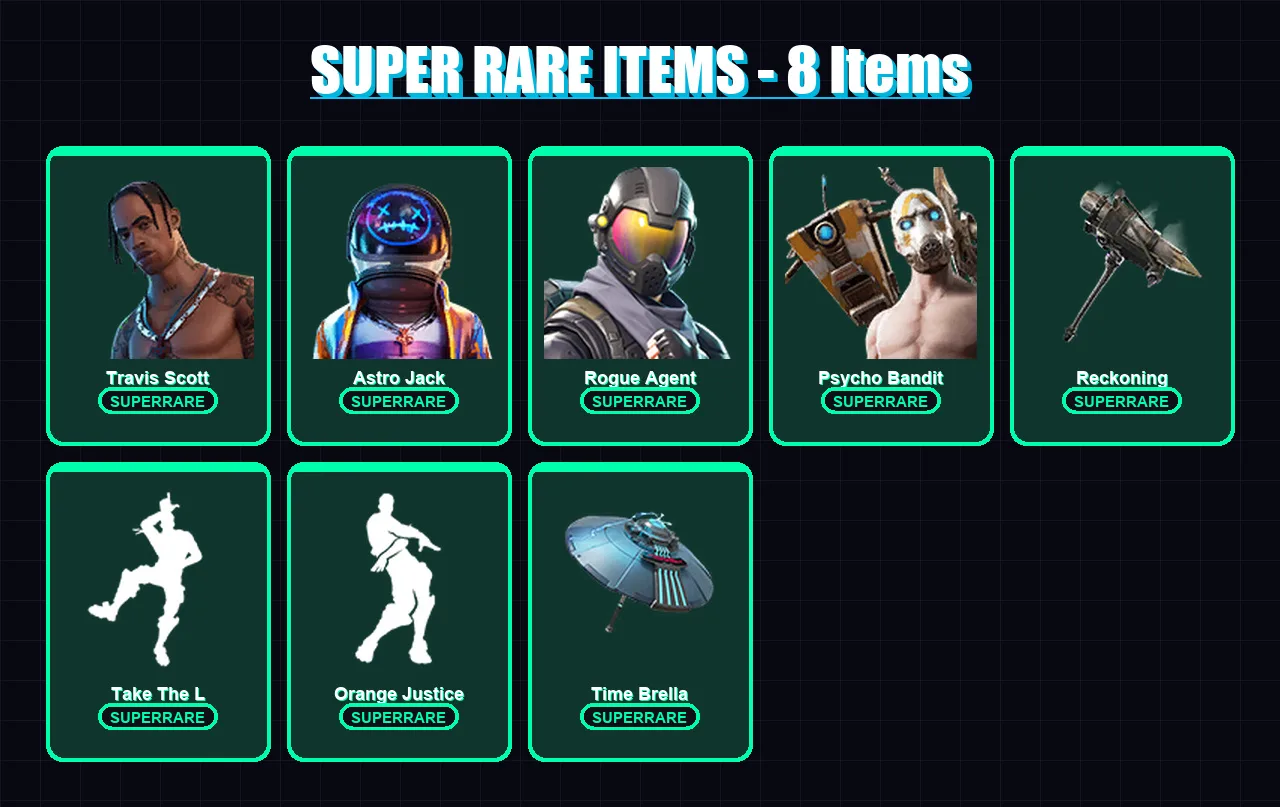 [PC/PSN] | Travis Scott | Astro Jack | Rogue Agent | Psycho Bandit | Lynx | 87 skin | 81 pickaxe | 81 emote | 89 glider | Lv1417
