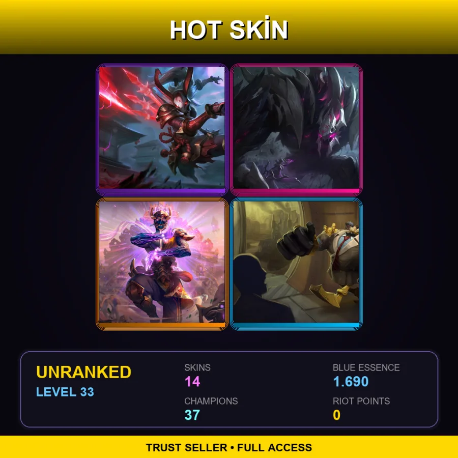 LAS | Lv33 | Unranked | 14 Skin | 37 Champ