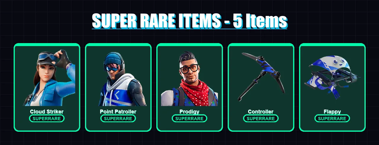 [PS4/PS5/XBOX/PC] | Cloud Striker | Point Patroller | Prodigy | Deadpool | Mandalorian | 35 skin | 37 pickaxe | 27 emote | 33 glider | Lv474