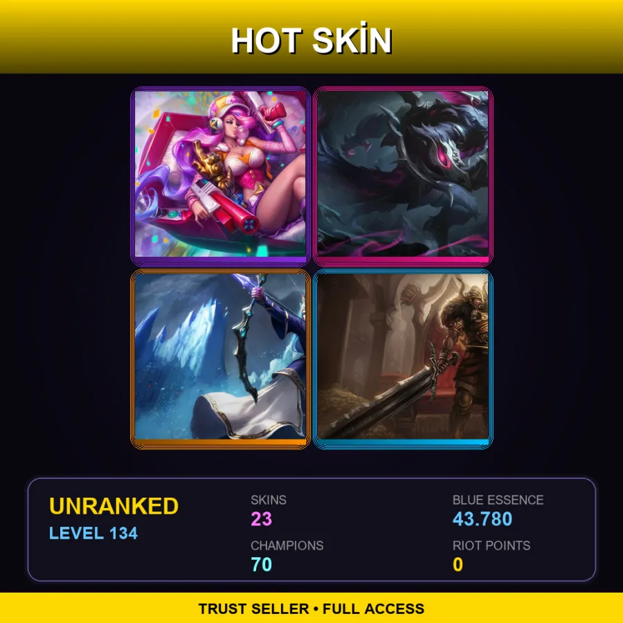 LAN | Lv134 | Unranked | 23 Skin | 70 Champ — Winter Wonder Lulu