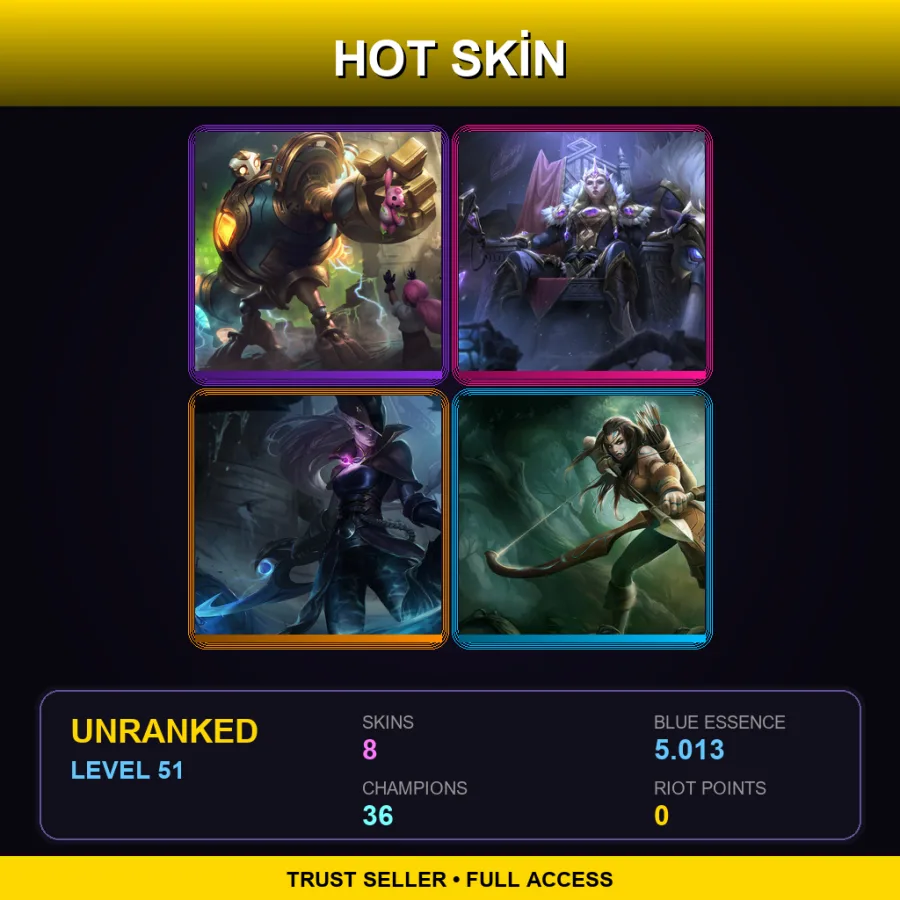EUW | Lv51 | Unranked | 8 Skin | 36 Champ — Garen Skin 43