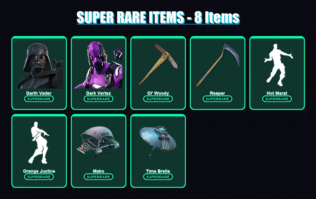 [PC/XBOX/PSN] | Darth Vader | Dark Vertex | Chomp Sr. | Hybrid | Omegarok | 213 skin | 263 pickaxe | 211 emote | 231 glider | Lv3202