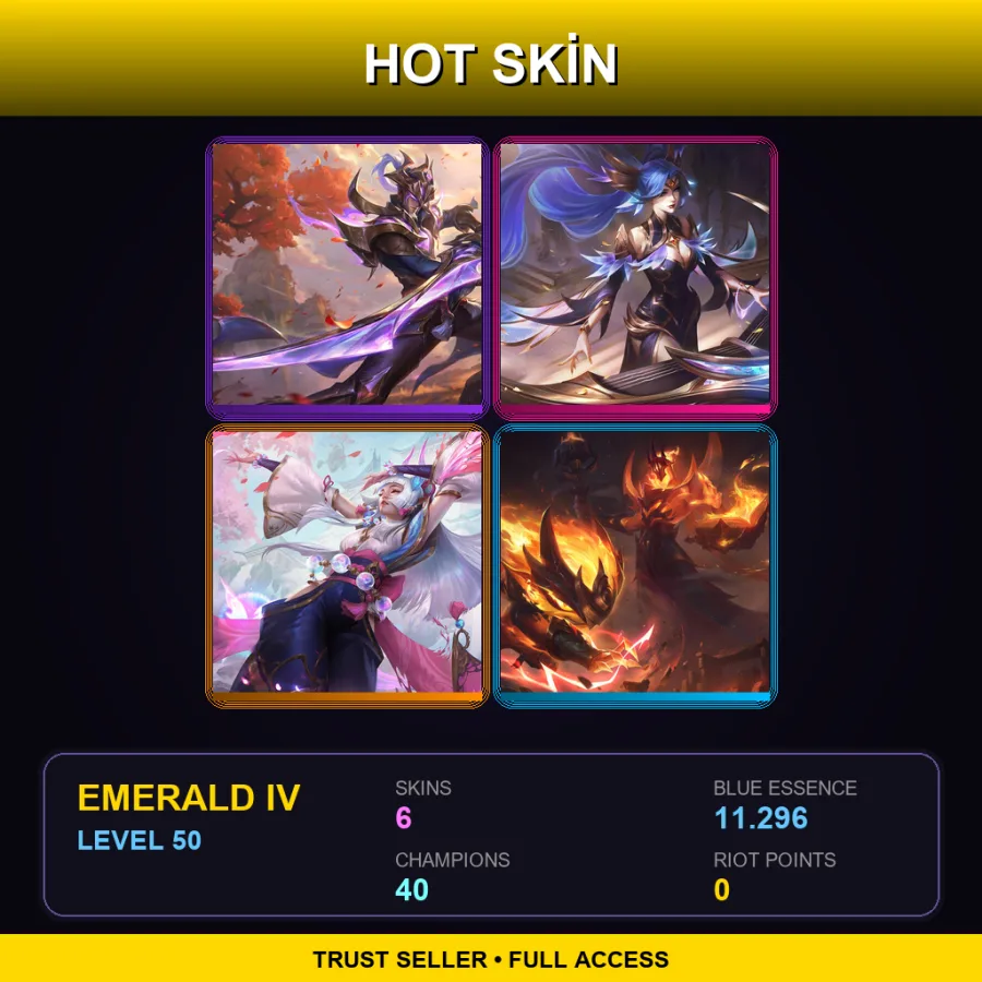 LAS | Lv50 | Emerald IV | 6 Skin | 40 Champ