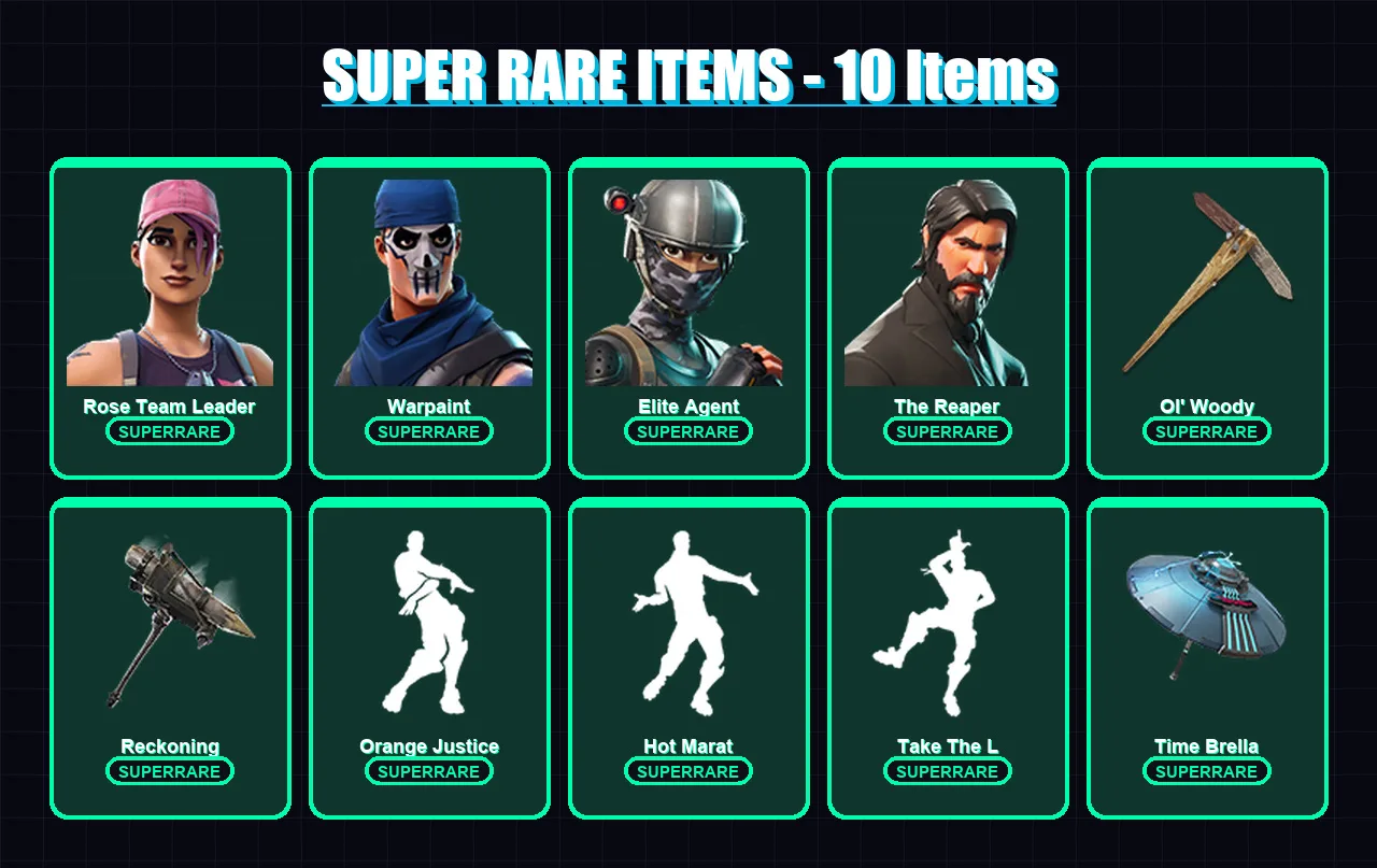 [PC/PSN] | Rose Team Leader | Warpaint | Elite Agent | The Reaper | Midas | 51 skin | 61 pickaxe | 71 emote | 67 glider | Lv975