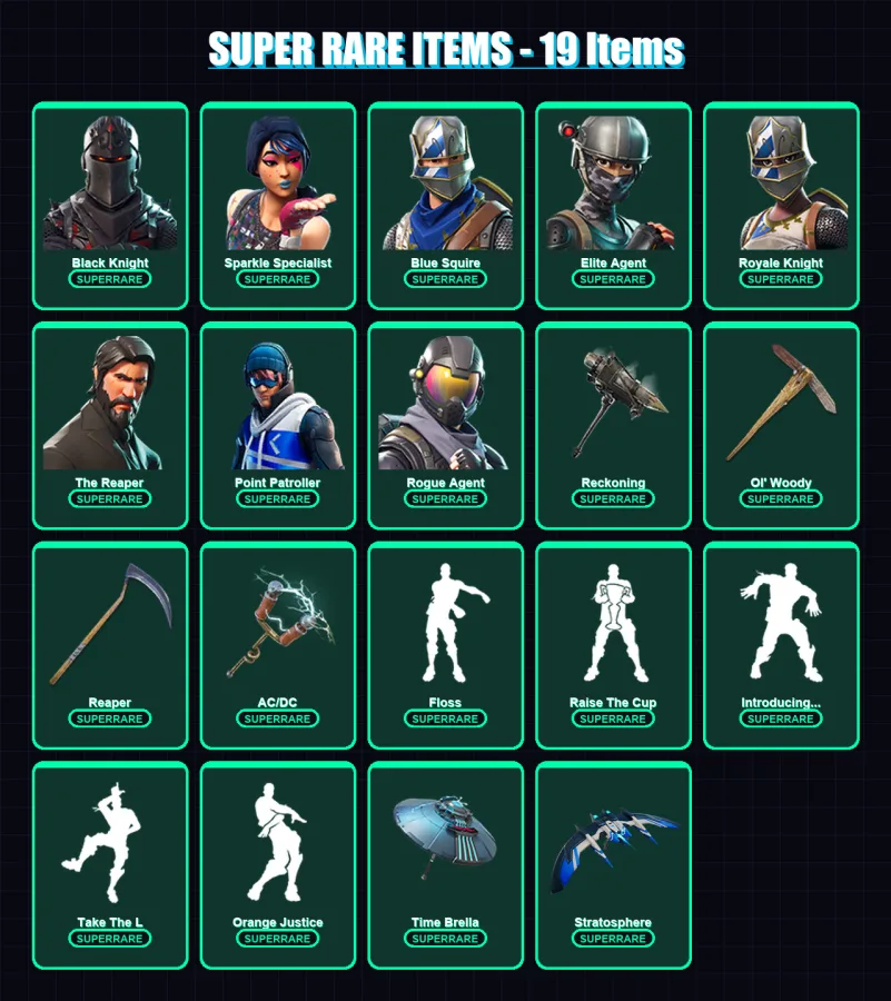 [SWITCH/PC] | Black Knight | Sparkle Specialist | Blue Squire | Elite Agent | Royale Knight | 198 skin | 167 pickaxe | 168 emote | 140 glider | Lv21 — Fortnite account