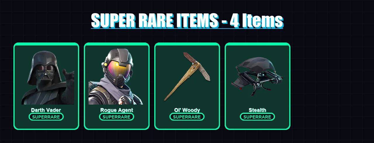 [PC/PSN] | Darth Vader | Rogue Agent | The Imagined | Lynx | Carbide | 165 skin | 163 pickaxe | 139 emote | 124 glider | Lv1404