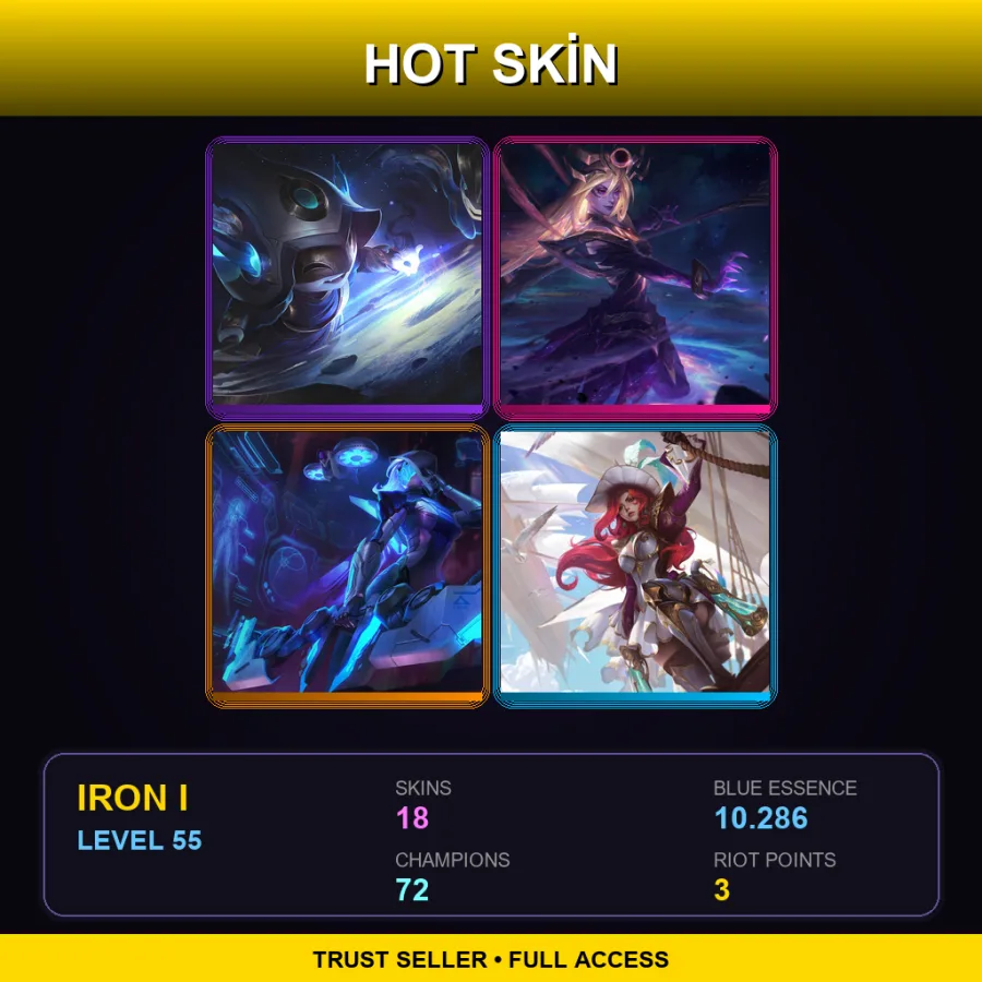 LAS | Lv55 | Iron I | 18 Skin | 72 Champ